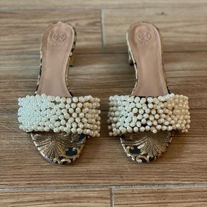 Tory Burch Pearl Slide with mini heel